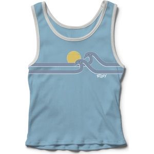 roxy blue double wave ringer tank